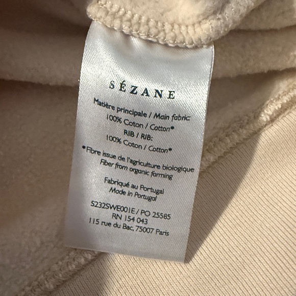 Sézane Graphic La Chamade Small Cream Heart Sweatshirt - Picture 5 of 9